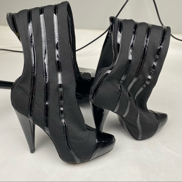 Report Signature, Style Steinway, Black, Fabric & Patent Leather, Thigh-Hi Boots - Picture 4 of 16